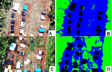 Mosaics snippets and their classification in 2014 (top) and 2015 (bottom).