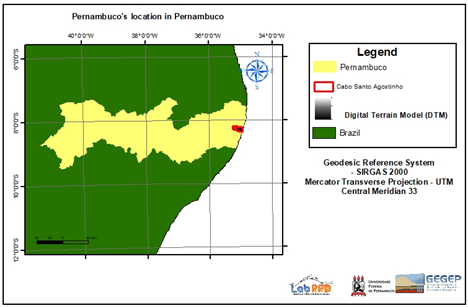 The study area within the state of Pernambuco.
