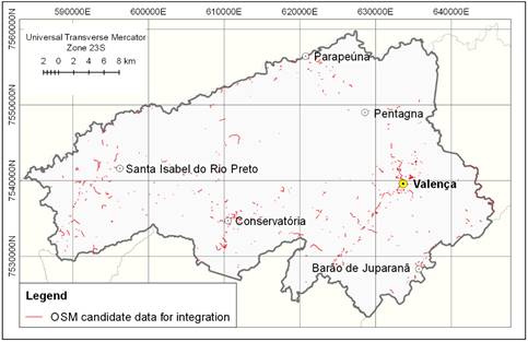 OSM highway vectors not present in the authoritative base.