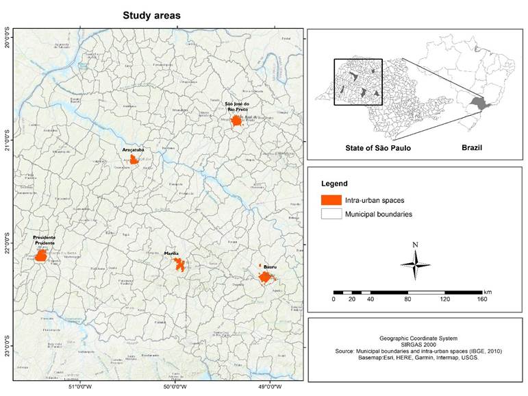 Location map of the study areas