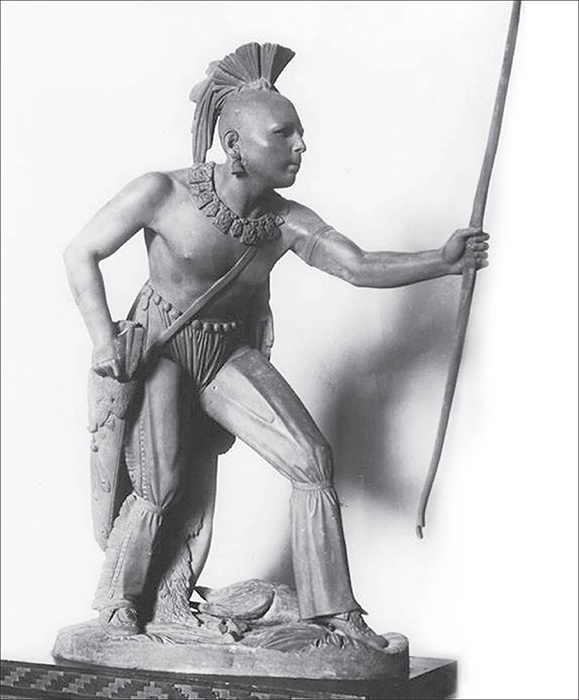 Ferdinand August Pettrich, Joven guerrero de la tribu Sauks-Foxes, yeso patinado, Vaticano, Pontificio Museo Missionario-Etnologico.