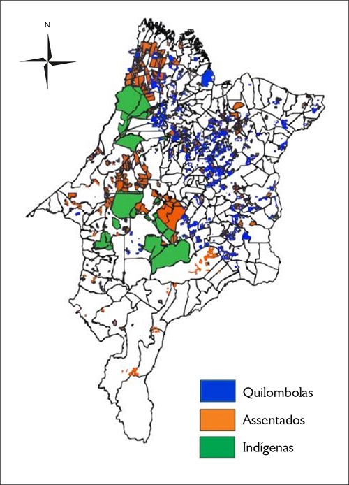 Maranhão: terras indígenas, quilombolas e assentamentos.