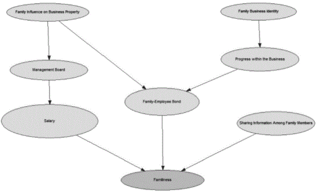 Graphical model of causal relations