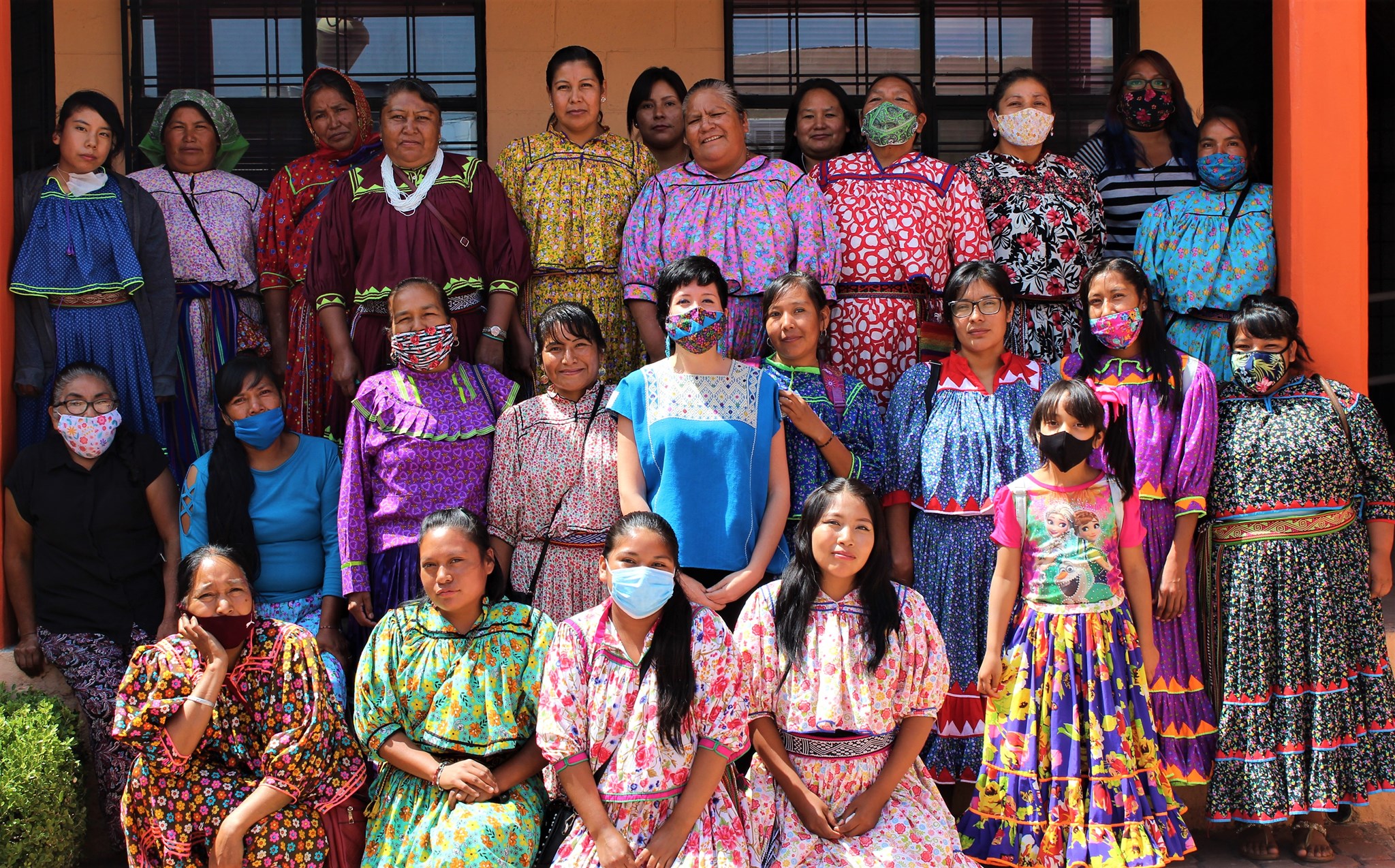 En compaa con las promotoras de la Red de Mujeres Rarmuri, octubre de 2020, Chihuahua: Mxico