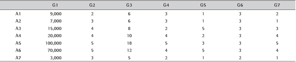 Assessment matrix – Company B.