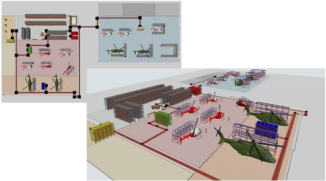 3D simulation model.
