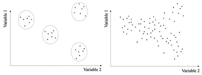 Ideal cluster situation and real cluster situation. Source: Adapted from Malhotra (2006).