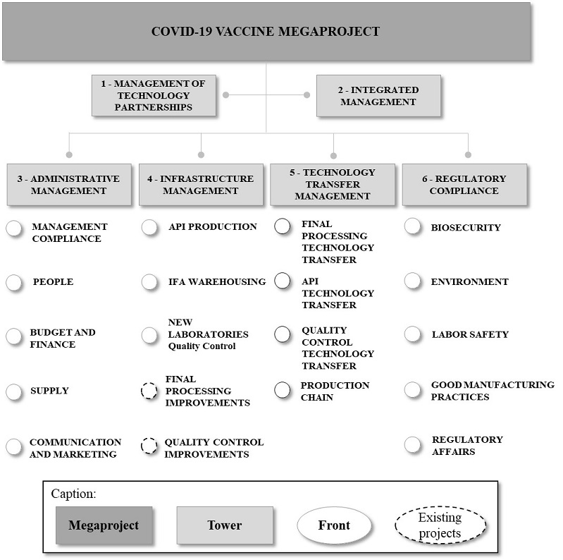 Organizational structure of the project. Source: Bio-Manguinhos/Fiocruz.
