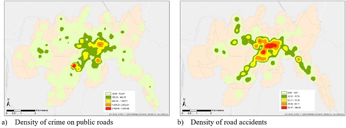Maps on public and road safety.