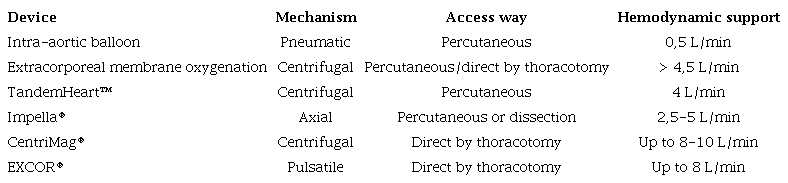 Main short-stay devices used in Brazil.