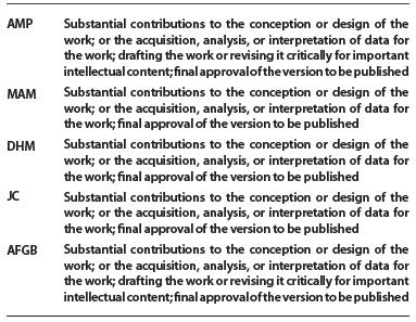 Authors' roles and responsibilities