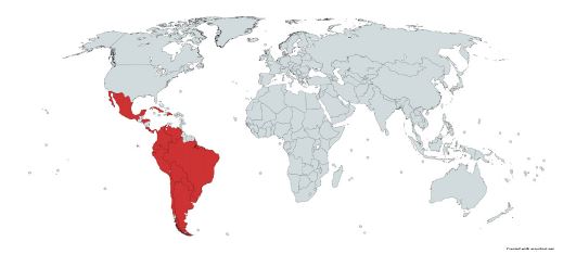 Countries of origin of eligible survey respondents.