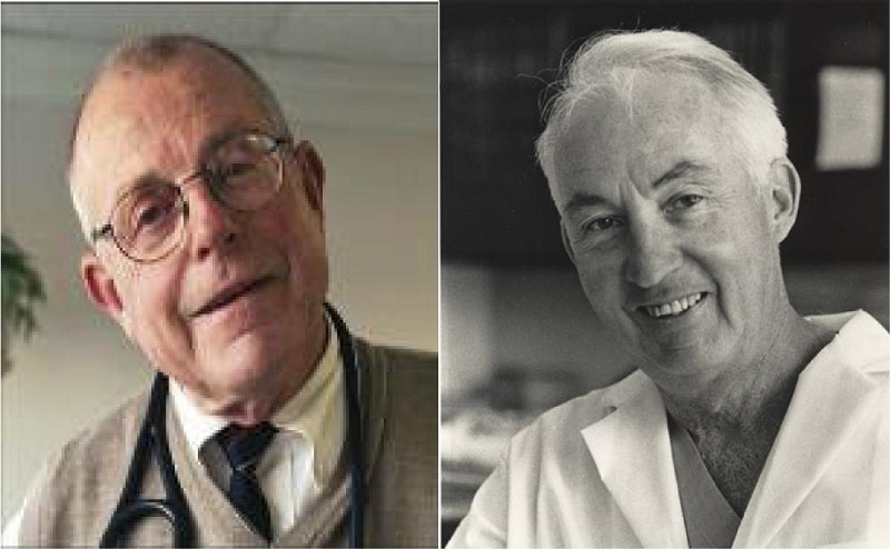 Richard Lower (left) and Norman Shumway (right) developed the
                                technique that has been the gold standard for orthotopic heart
                                transplantation until nowadays.
