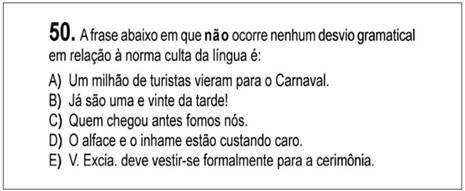 Quest&atilde;o 50 SEE/RJ - Professor Docente I - Portugu&ecirc;s 2013