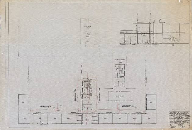 Plano de la Escuela Primaria Emiliano Zapata, 1932.
