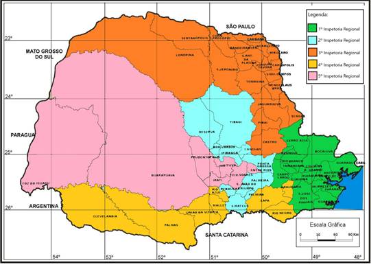 Inspetorias Regionais de Ensino institu&iacute;das pelo decreto 528 de 1932.14