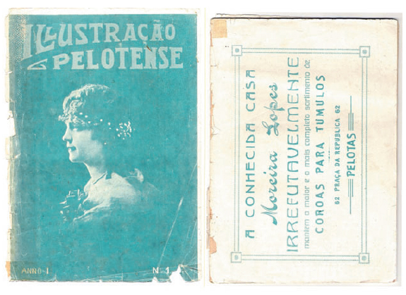 Capa e contracapa da edição número 1 da revista Illustração Pelotense, 1919.