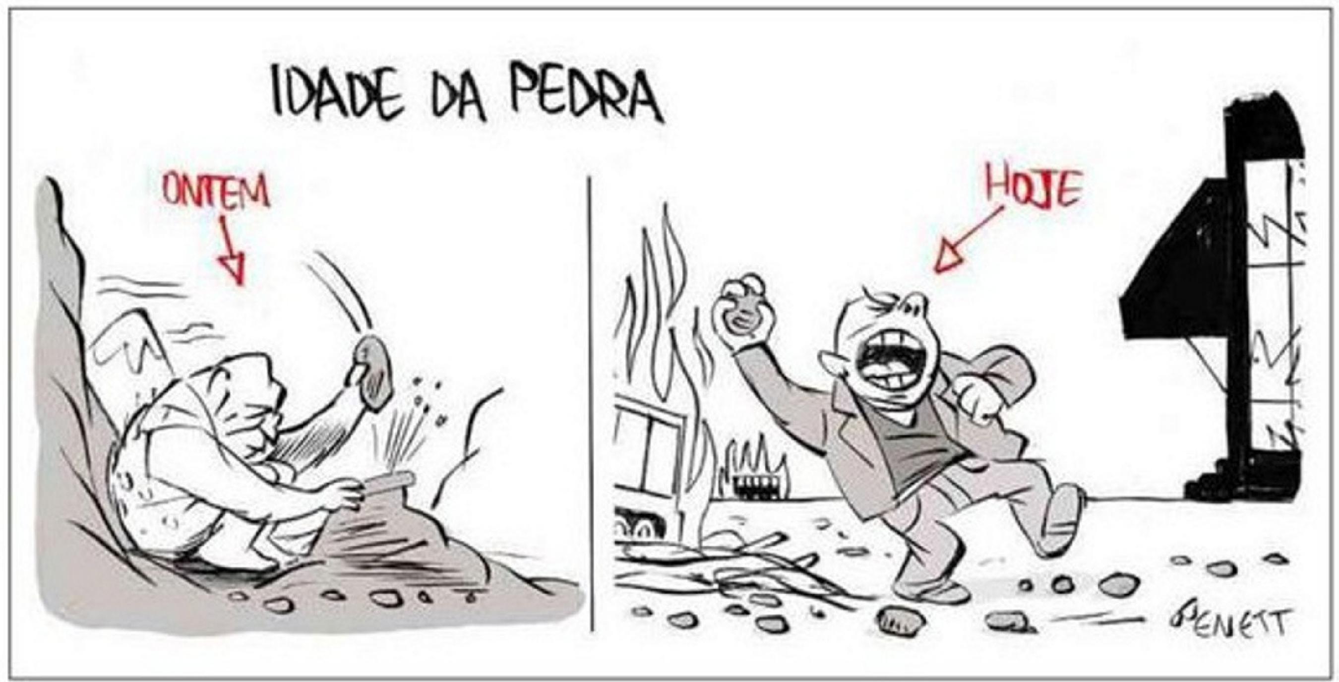 Charge de Benett, publicada na Folha de S&atilde;o Paulo de 13 de junho de 2013.