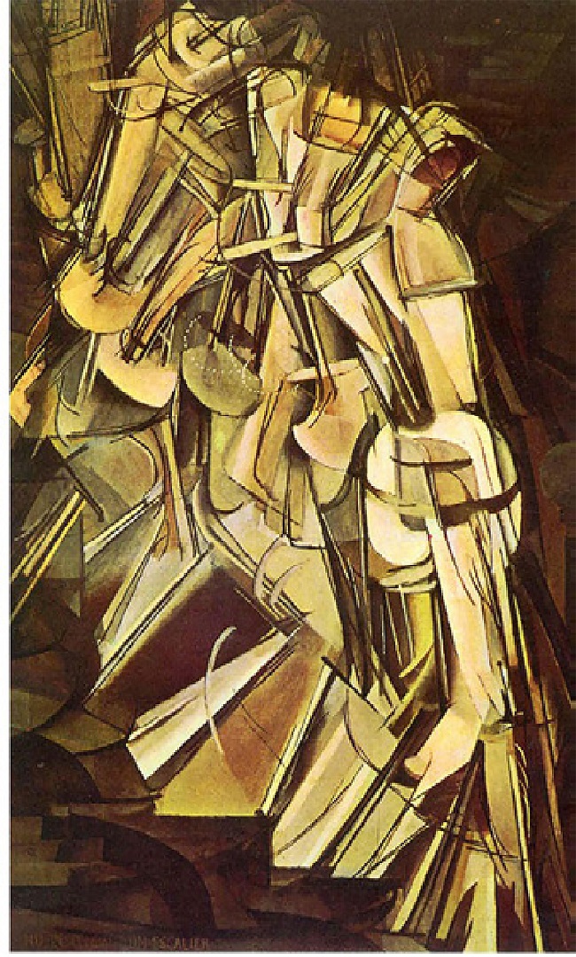 Nu descendo as escadas nº 2 (Duchamp, 1912).