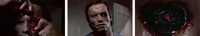 Arnold Schwarzenegger em O exterminador do futuro (1984).