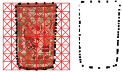 Rejilla, contorno y perfil.