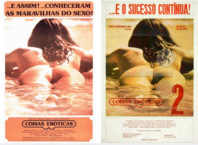 Cartazes dos filmes Coisas Er&oacute;ticas e Coisas Er&oacute;ticas 2.
