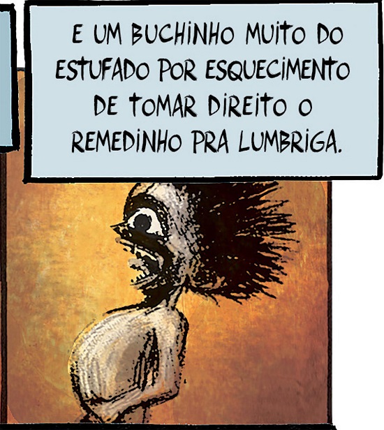 Posf&aacute;cio de Macuna&iacute;ma em quadrinhos. Abu e X (2016, p. 75).