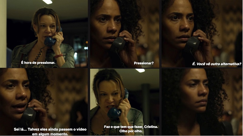 Diálogo entre Darlene e Cristina.