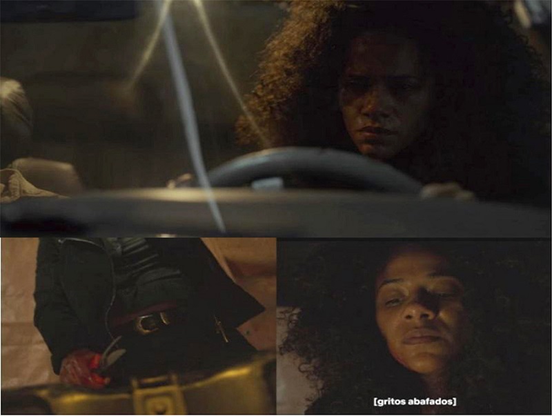 Cristina fica com raiva após a morte de Jonathan e decepa o dedo da jornalista. (T1E7)