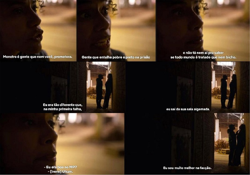 Cristina ameaça a promotora Irene. (T2E2)