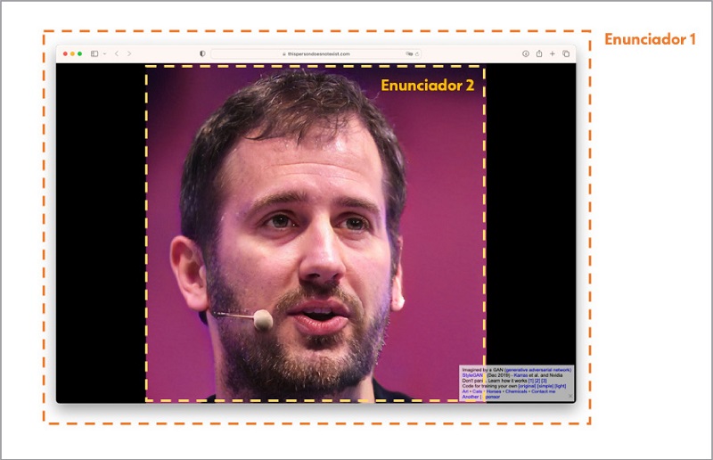 Estratégias enunciativas no site This Person Does Not Exist3.