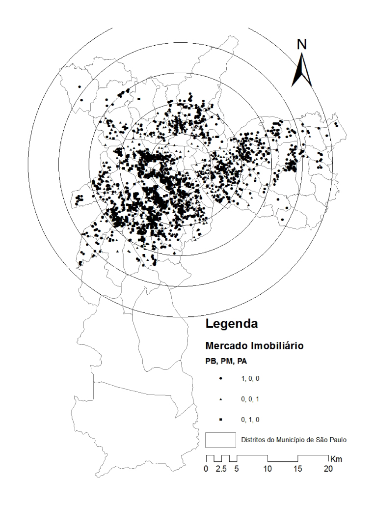 Preço do metro quadrado por área útil.