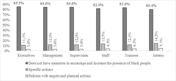 The existence of measures to encourage the presence of black people in companies