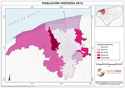 Porcentaje de población indígena 2015