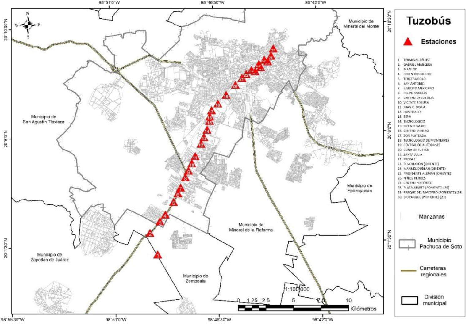 Sistema de transporte masivo Tuzobs, 2018