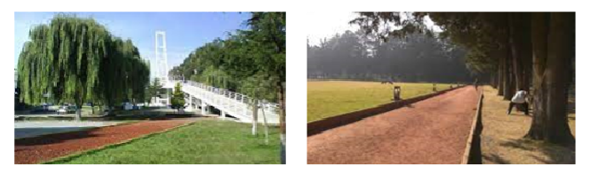 Parque Vicente Guerrero (izquierda) y Parque Bicentenario (derecha)