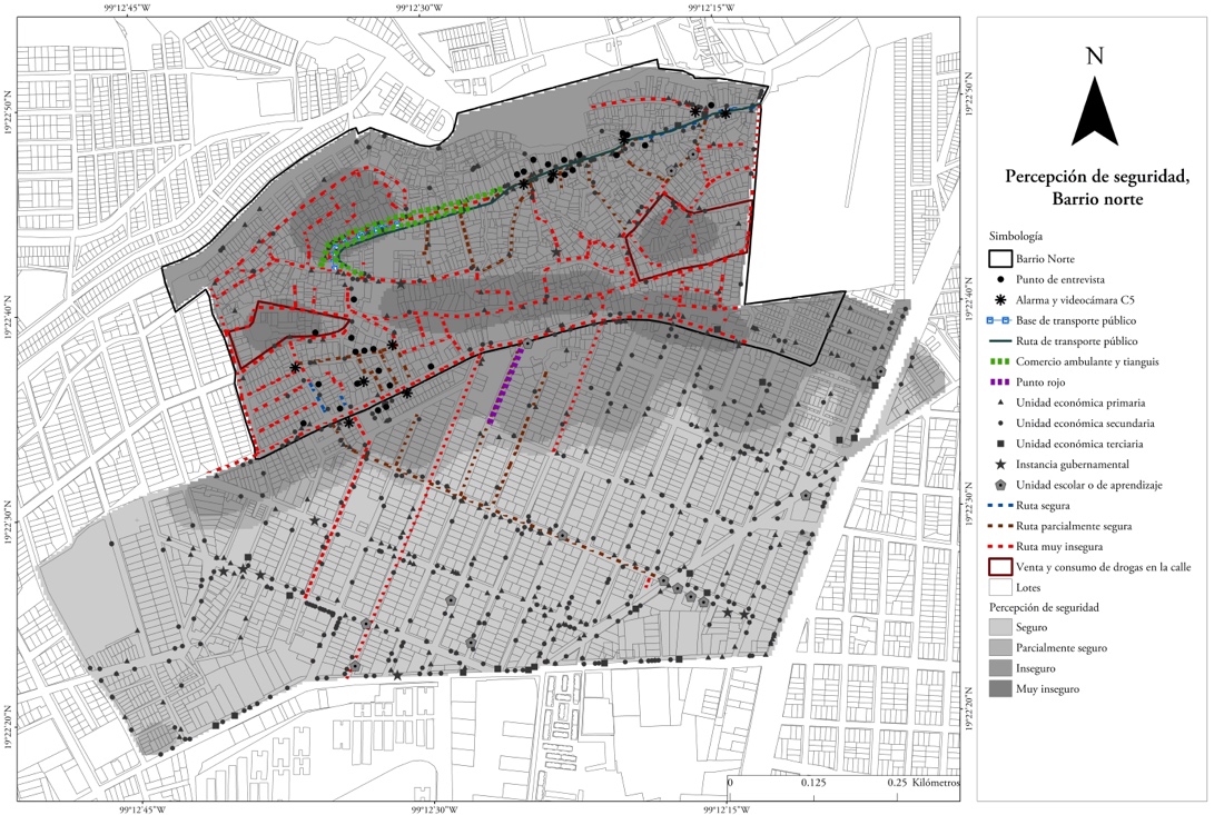 Representaci�n territorial de la percepci�n de seguridad en Barrio Norte