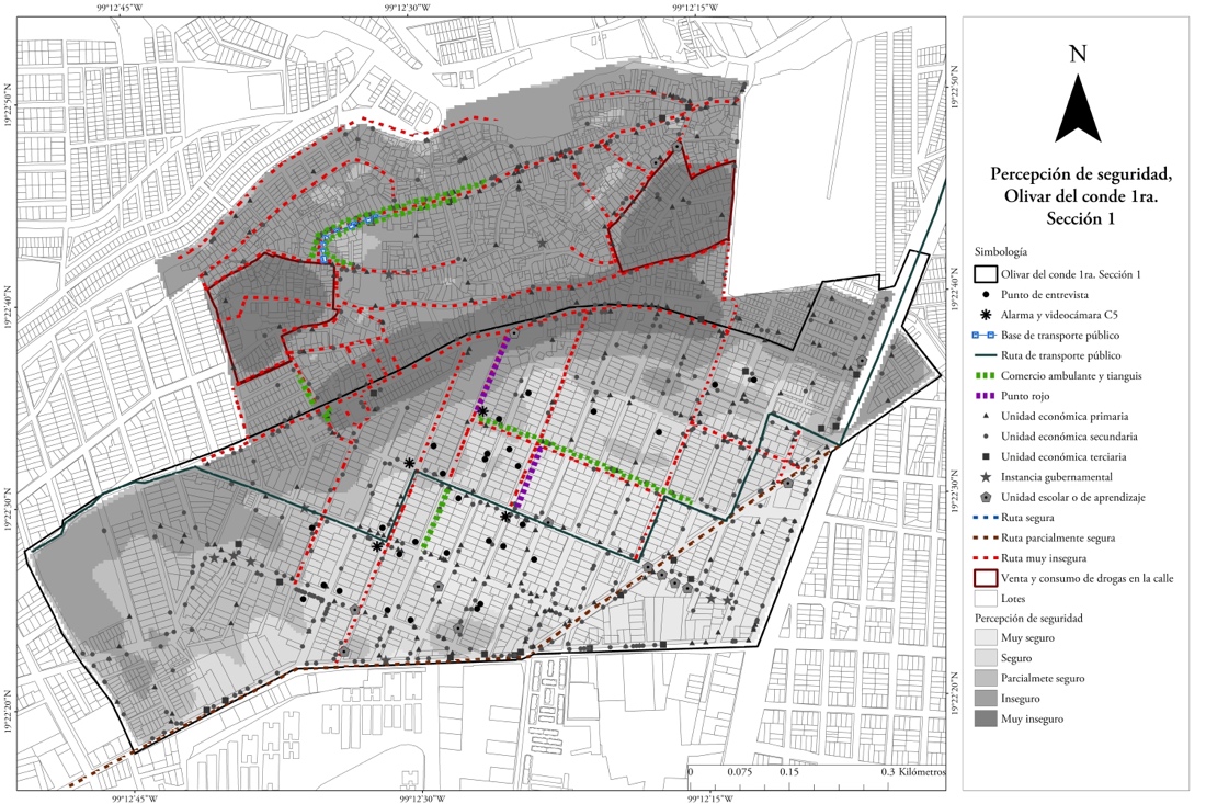 Representaci�n territorial de la percepci�n de seguridad en Olivar del Conde