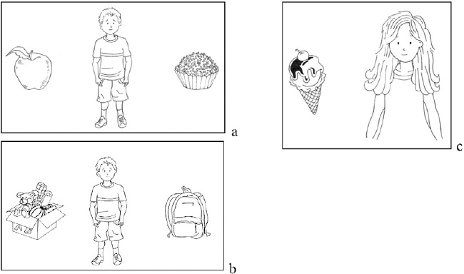Example of TMEC items: a) Subtest 1 - Comprehension of Perspective (&ldquo;This is Pedro and its snack time. In the lunch box there is an apple and a chocolate to eat. Which one do you like the most? After the child&rsquo;s response the examiner should say &ldquo;good choice, but Pedro likes __ (say the name of the noun opposite to what the child likes). Now it&rsquo;s snack time and Pedro can only choose one to eat. Which one will he choose, the chocolate or the apple? &ldquo;) b) Subtest 2 - Attribution of Thought (&ldquo;This is Gabriel. He is looking for his toy car. We know the toy car is in the backpack. But Gabriel thinks the car is in the toy box&rdquo;. Where do you think Gabriel will look for the car?); c) Subtest 3 - Attribution of basic emotions (&ldquo;This is Ana (point to the girl). This picture (pointing to the picture of the ice cream) shows what Ana wants. Ana wants ice cream. Ana&rsquo;s mother bought her an ice cream. What does Ana want? This answer is not scored. If the child makes a mistake, say: &ldquo;Look, this figure shows what Ana wants.&rdquo; Provide the correction if the child makes a mistake. How will Ana feel when her mother gives her the ice cream?).