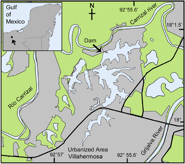 Laguna de las Ilusiones, in the city of Villahermosa, Tabasco, Mexico.