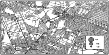 Mapa temático de los accidentes de tránsito (creación propia)