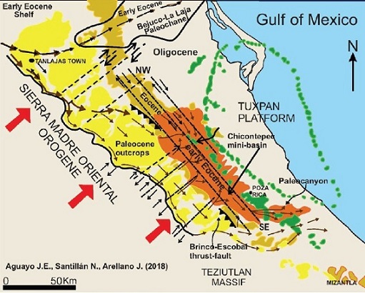 NW-SE dextral transpressive strike-slip fault systems after laramide stresses