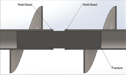 Section of solid axis in internal supports