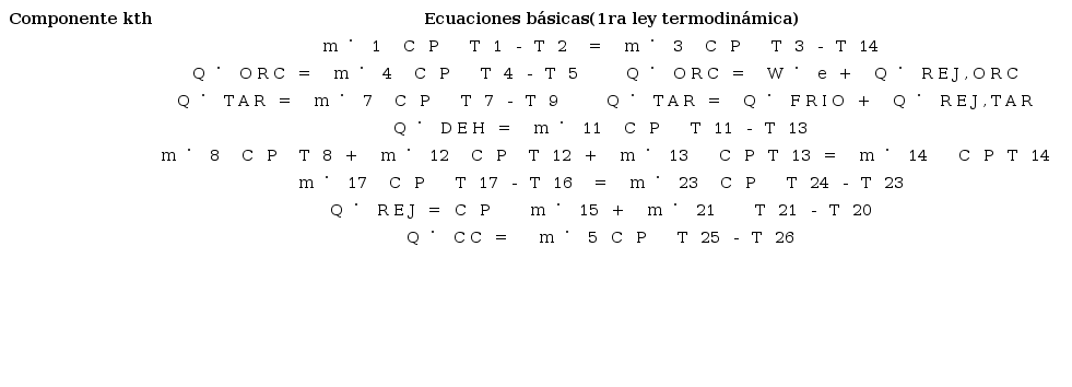 Ecuaciones del balance de energ&iacute;a