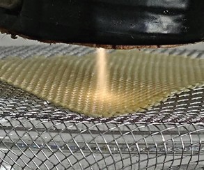 Plasma jet discharge ionizing air