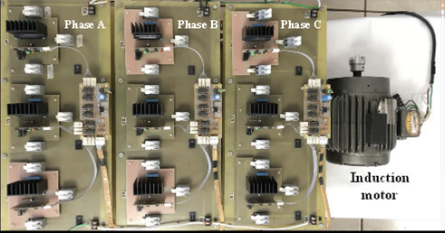 Experimental test bench in the set: Multileve Inverter-Induction
								Motor