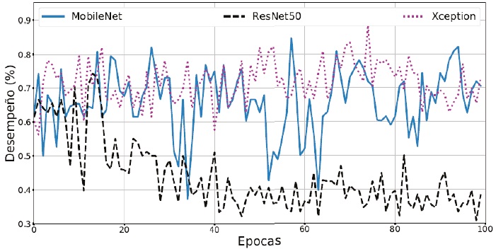 Gr&aacute;fica de validaci&oacute;n durante entrenamiento
