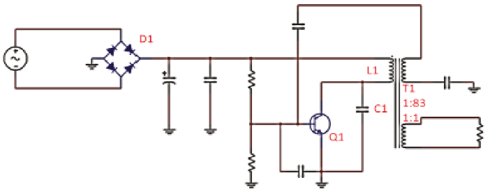Diagrama el&eacute;ctrico del convertidor ZVS