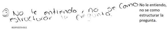 Respuesta de B11 en la situación 3.