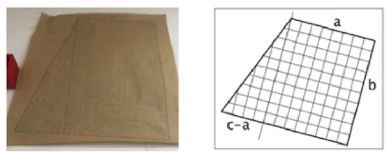 Elaboración original y aproximación con Geogebra (creada por los autores), respectivamente, de un grupo clasificado en la Categoría 1.